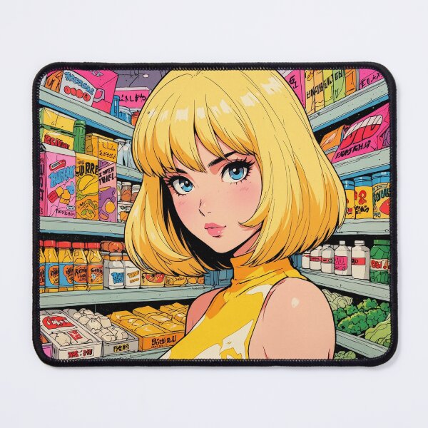 Item preview, Anime super girl at the grocery store designed and sold by Millionsxi.