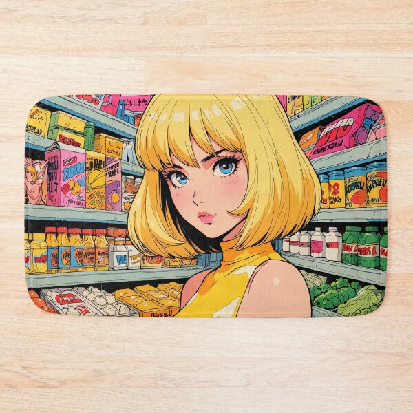 Item preview, Anime super girl at the grocery store  designed and sold by Millionsxi.