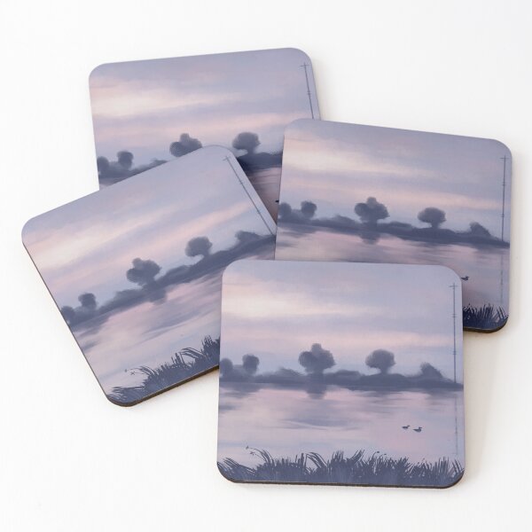Item preview, Lavender sunrise over the swamp designed and sold by Alpacapricot.