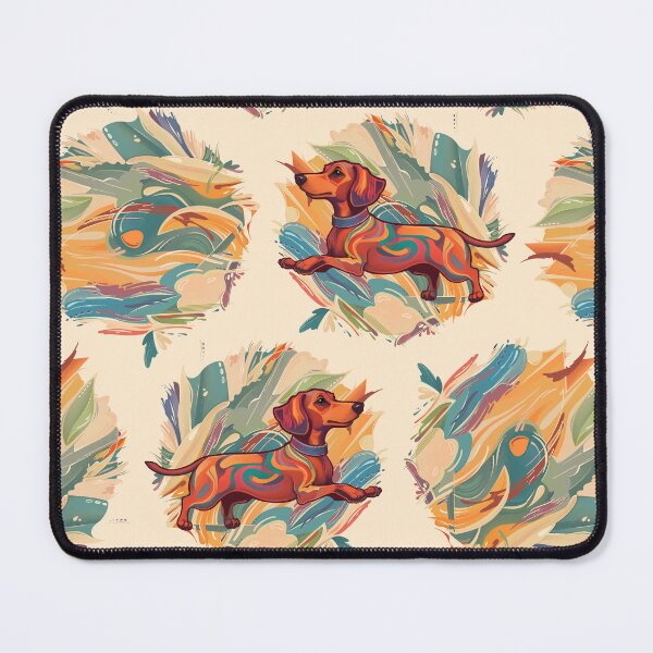 Item preview, Expressive stylized dachshund running designed and sold by cheeborg.