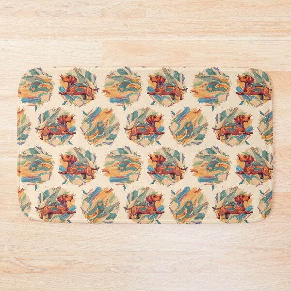 Item preview, Expressive stylized dachshund running designed and sold by cheeborg.