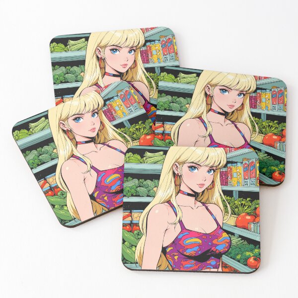 Item preview, Anime super girl at the grocery store  designed and sold by Millionsxi.