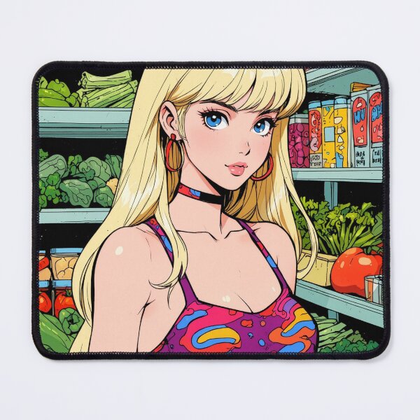 Item preview, Anime super girl at the grocery store designed and sold by Millionsxi.