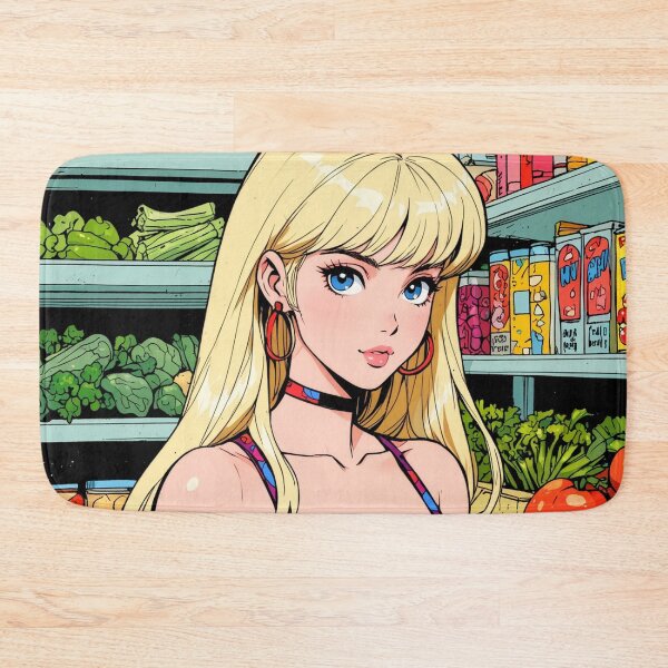 Item preview, Anime super girl at the grocery store  designed and sold by Millionsxi.