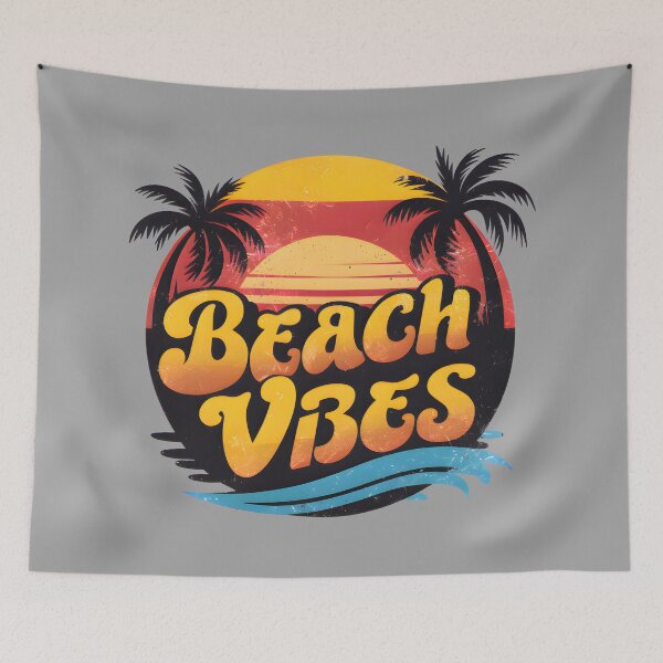 Item preview, Beach Vibes Retro Sunset Tropical Palm Trees Waves 2 designed and sold by Itaya Art.