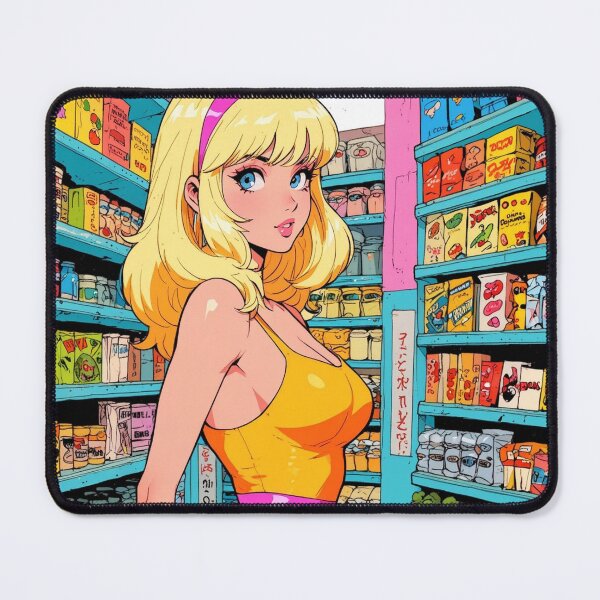 Item preview, Anime super girl at the grocery store designed and sold by Millionsxi.
