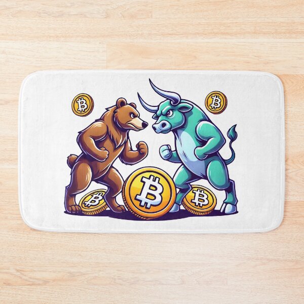 Artikelvorschau, Krypto Bitcoin Bulle VS Bär Design entworfen und verkauft von NoCompetition.