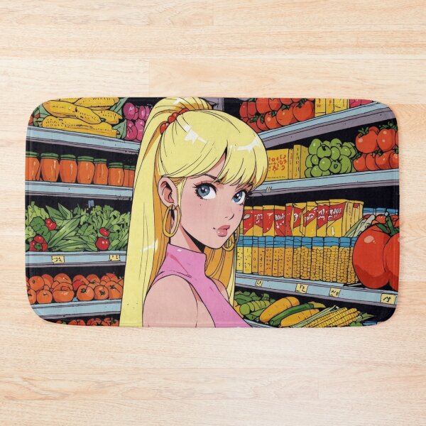 Item preview, Anime super girl at the grocery store  designed and sold by Millionsxi.