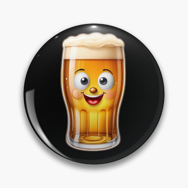 Item preview, Cheerful Smiling Beer Glass designed and sold by coca-art.