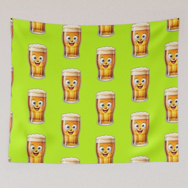 Item preview, Cheerful Smiling Beer Glass designed and sold by coca-art.