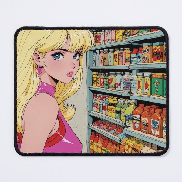 Item preview, Anime super girl at the grocery store designed and sold by Millionsxi.