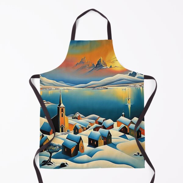 Item preview, Church in snowy fjord designed and sold by George Hutton Hunter.