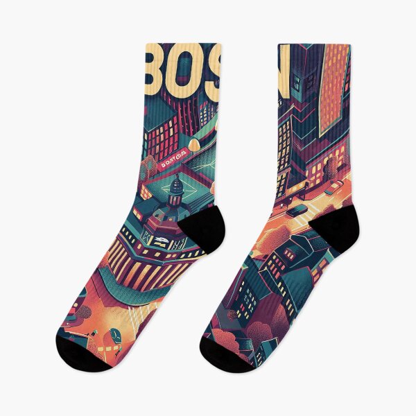 Item preview, Boston City Art Vintage Boston Poster designed and sold by nomiraclehere.