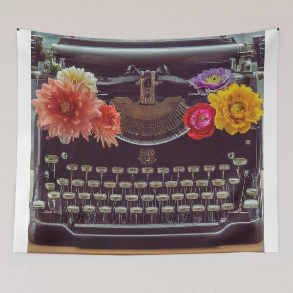 Item preview, Floral Typewriter designed and sold by FitEnvy.