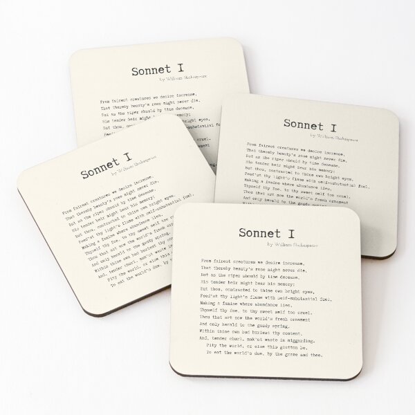 Item preview, Sonnet 1 by William Shakespeare designed and sold by Poemit.
