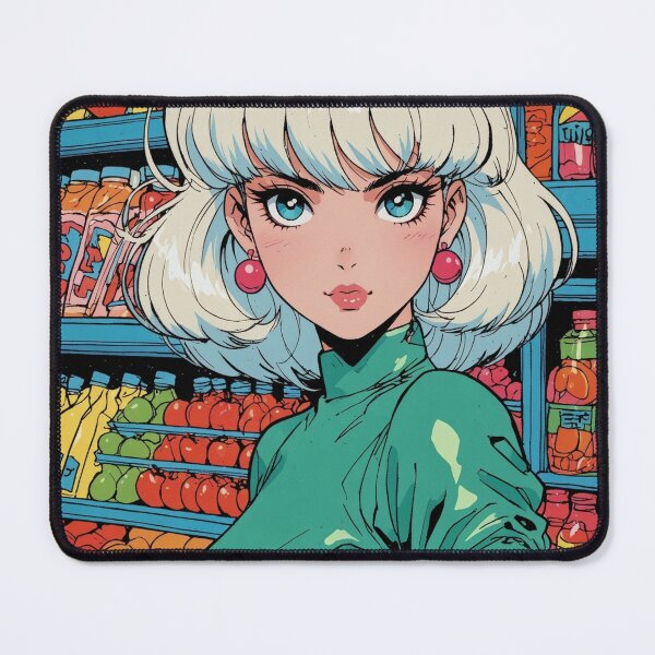 Item preview, Anime super girl at the grocery store designed and sold by Millionsxi.