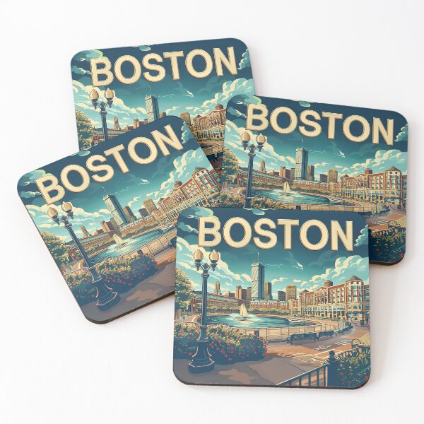 Item preview, Boston City Art Vintage Boston Poster designed and sold by nomiraclehere.