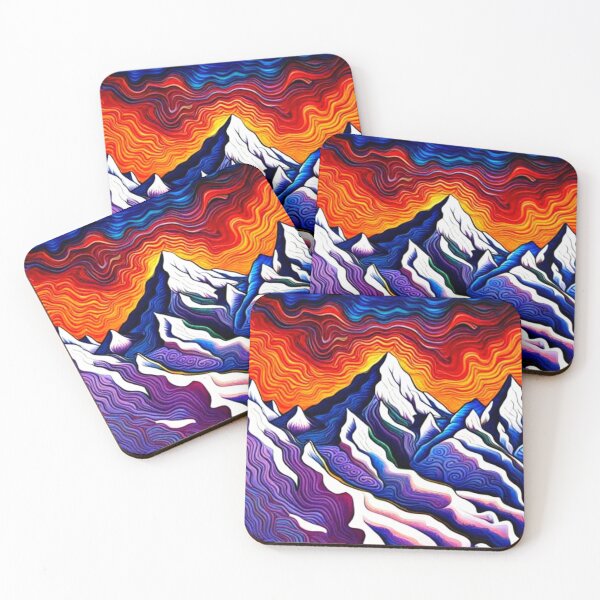 Item preview, Sunset at the snowy mountains designed and sold by George Hutton Hunter.