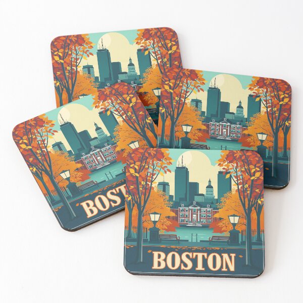 Item preview, Boston City Art Vintage Boston Poster designed and sold by nomiraclehere.