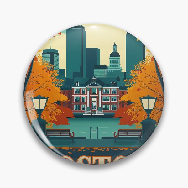 Item preview, Boston City Art Vintage Boston Poster designed and sold by nomiraclehere.