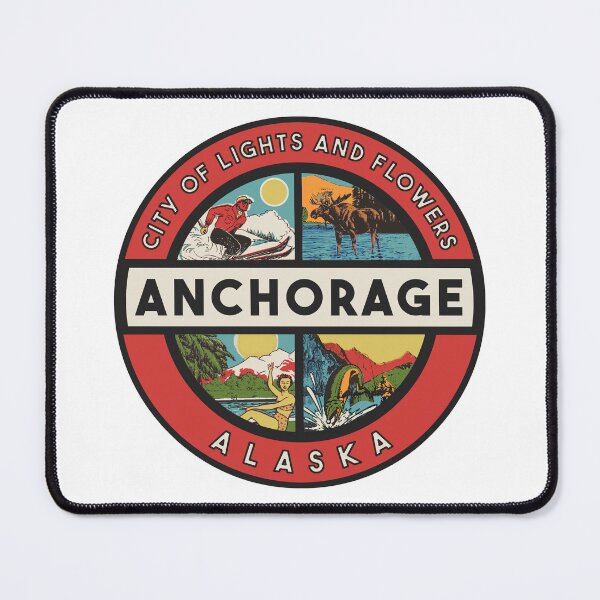 Item preview, Anchorage Alaska Vintage Style Decal designed and sold by Decal Mania.