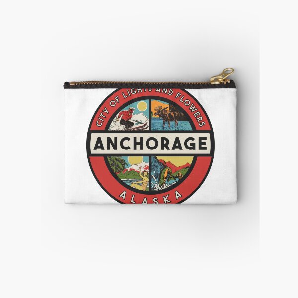 Item preview, Calcomanía de estilo vintage de Anchorage Alaska designed and sold by Decal Mania.