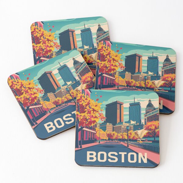 Item preview, Boston City Art Vintage Boston Poster designed and sold by nomiraclehere.