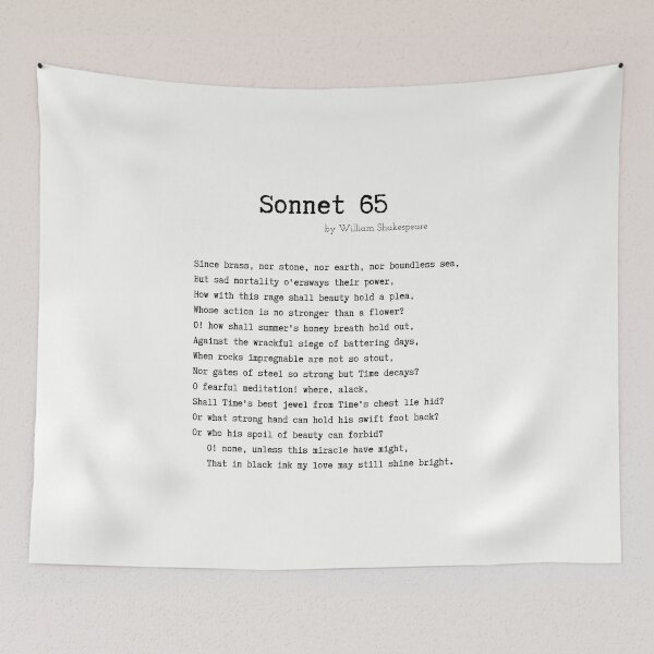 Item preview, Sonnet 65 by William Shakespeare designed and sold by Poemit.