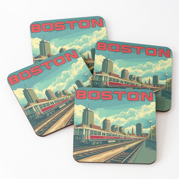 Item preview, Boston City Art Vintage Boston Poster designed and sold by nomiraclehere.