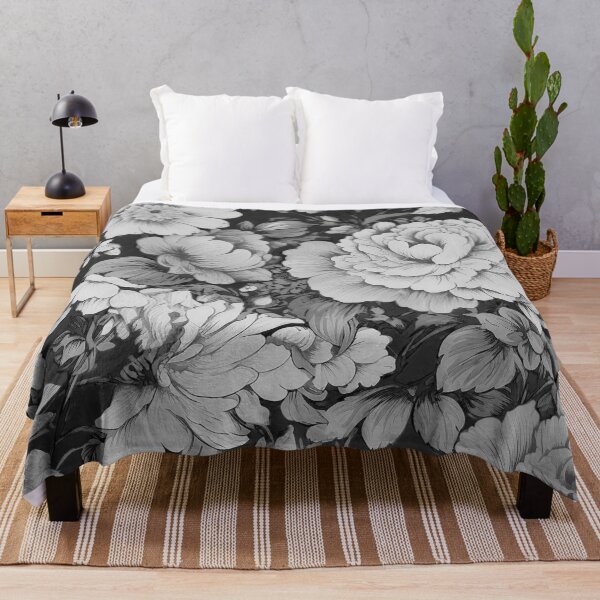 Item preview, Black And White Vintage Floral Design designed and sold by Bunmigraphics .