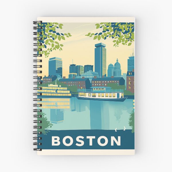 Item preview, Boston City Art Vintage Boston Poster designed and sold by nomiraclehere.