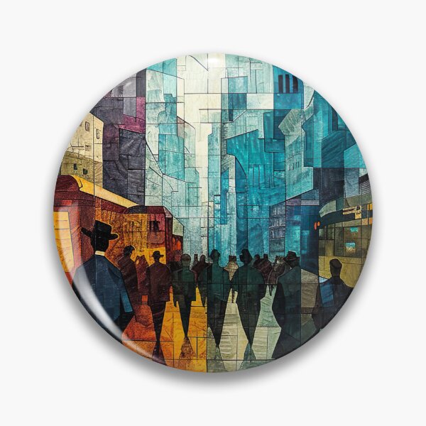 Item preview, Crowded Street - Cubism designed and sold by KootenayDesigns.