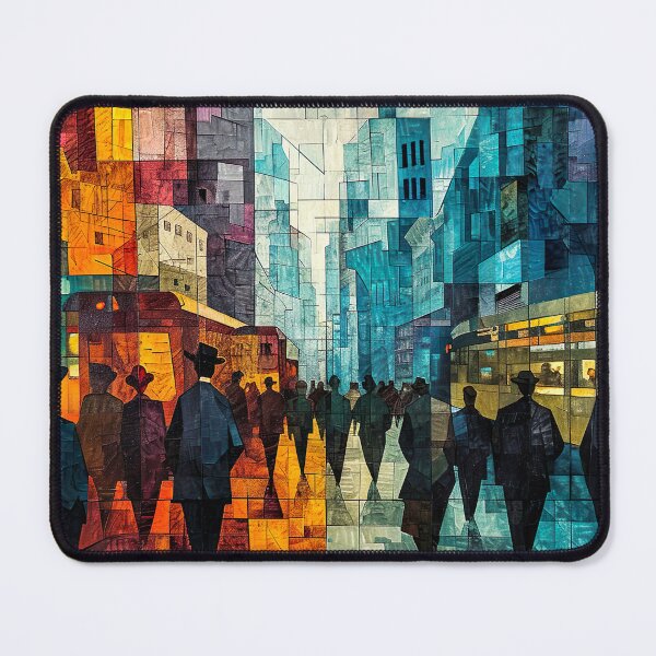 Item preview, Crowded Street - Cubism designed and sold by KootenayDesigns.