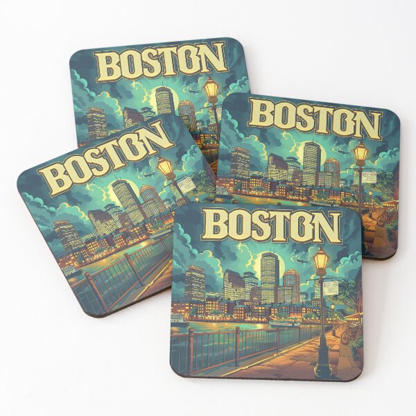 Item preview, Boston City Art Vintage Boston Poster designed and sold by nomiraclehere.