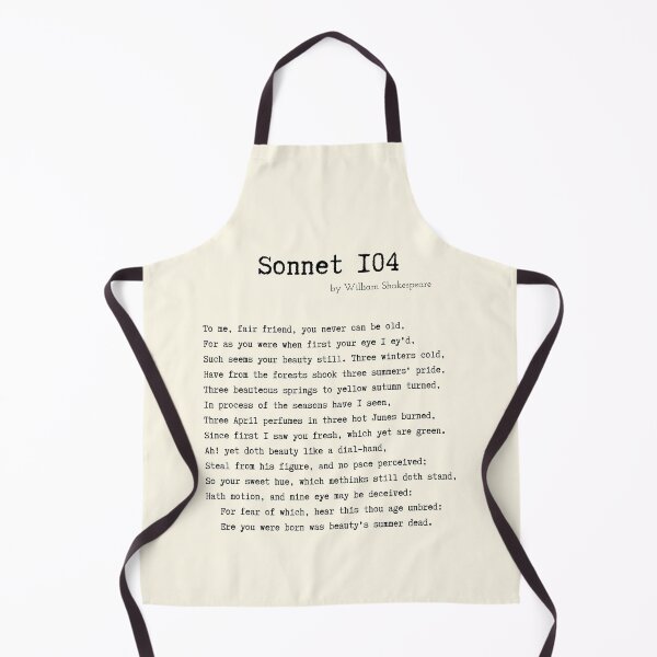 Item preview, Sonnet 104 by William Shakespeare designed and sold by Poemit.