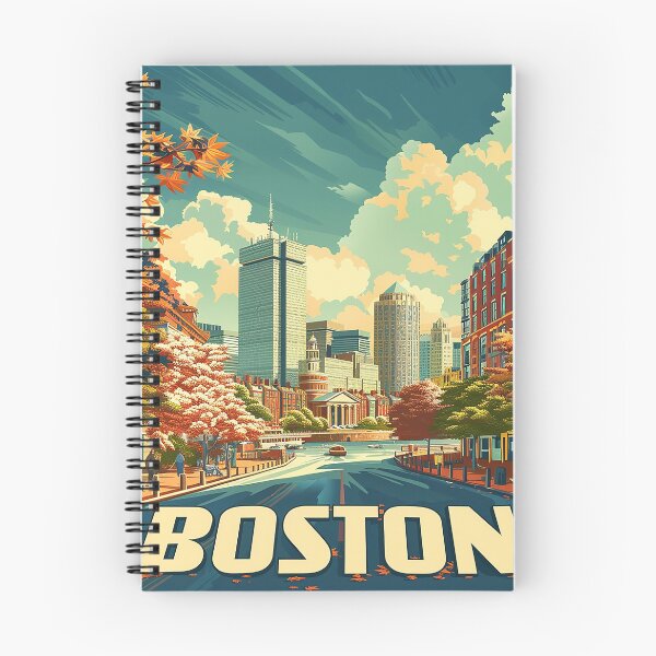 Item preview, Boston City Art Vintage Boston Poster designed and sold by nomiraclehere.