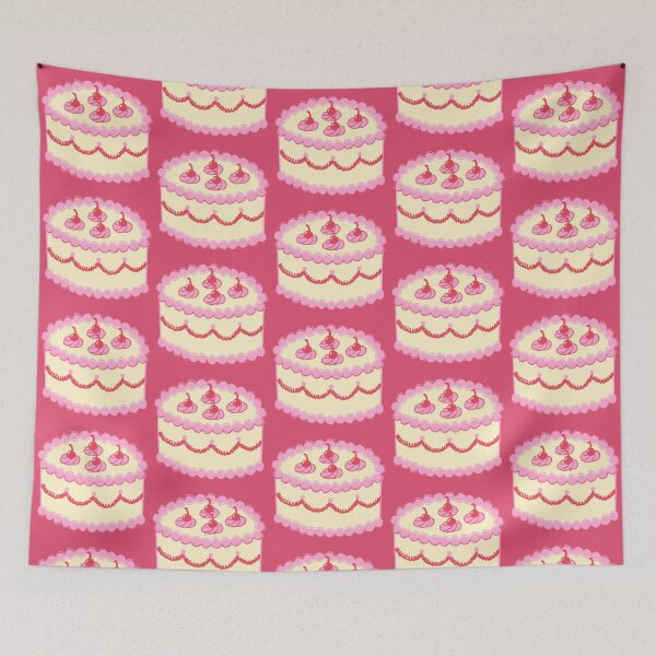 Item preview, White & Pink Vintage Cake designed and sold by Jess Schnell.