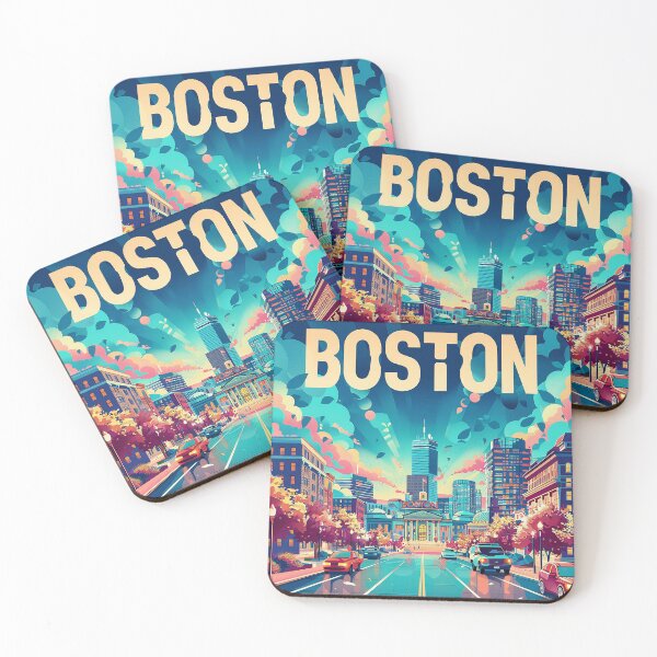Item preview, Boston City Art Vintage Boston Poster designed and sold by nomiraclehere.