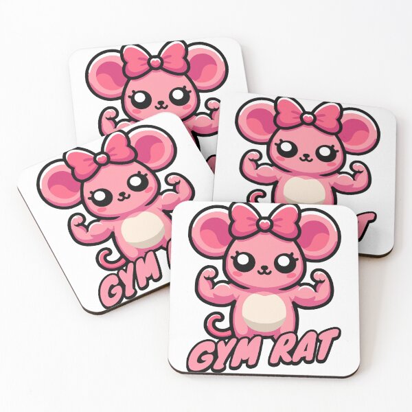 Item preview, Gymrat! Pink Girl Gym Rat For Women Lifters Pun designed and sold by PMCreative.