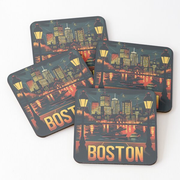 Item preview, Boston City Art Vintage Boston Poster designed and sold by nomiraclehere.