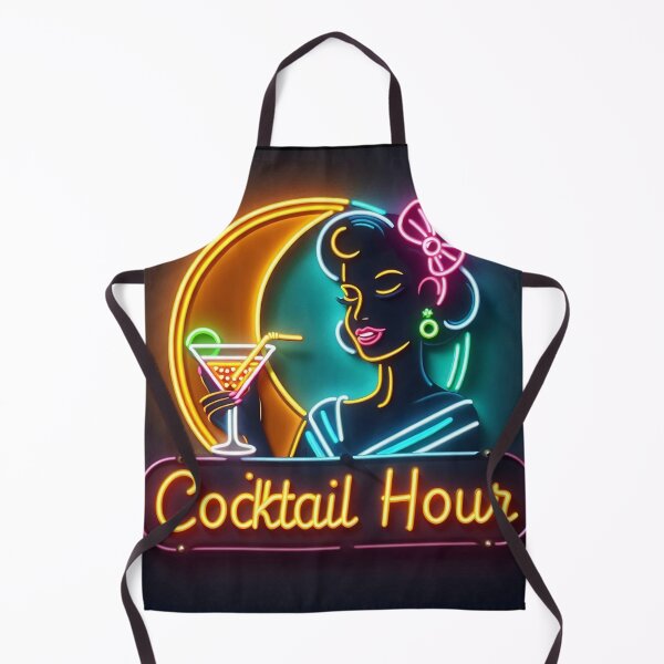 Item preview, Cocktail Hour Neon Sign Woman With Martini designed and sold by Lee Hiller Designs.