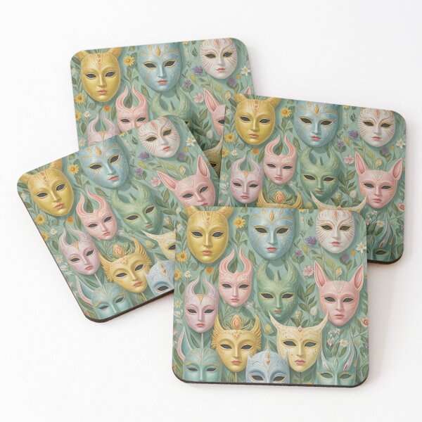 Item preview, Enchanted Masquerade: Pastel Carnival Masks designed and sold by Lizetteh.