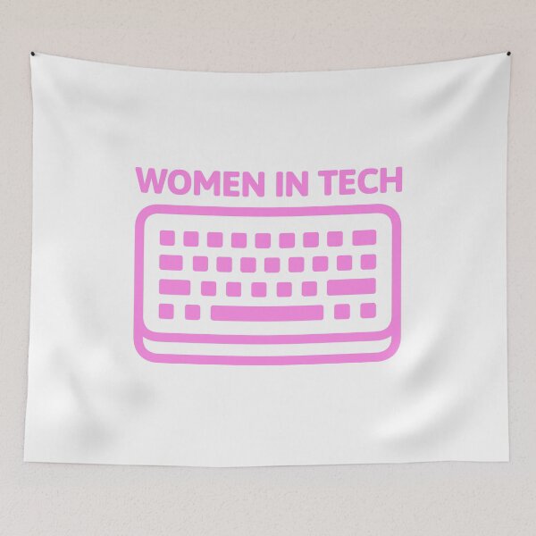 Item preview, Women In Tech! Funny Pink Keyboard designed and sold by PMCreative.