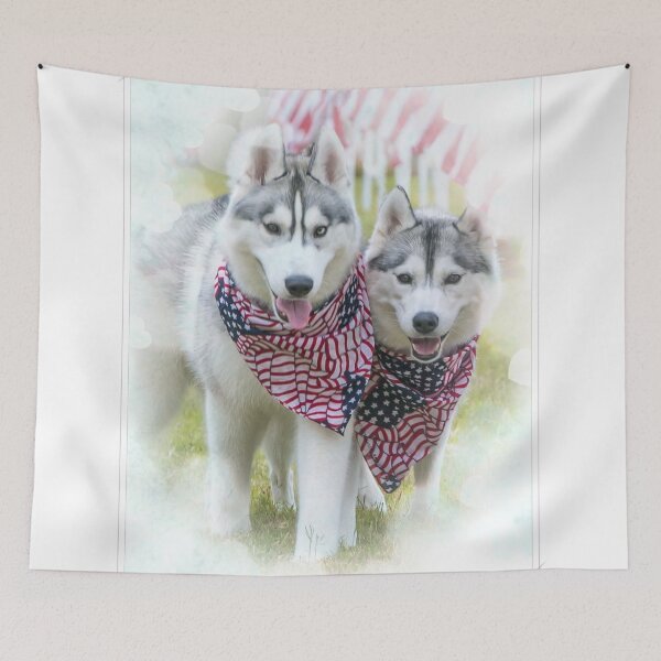 Item preview, 4th of July Huskies designed and sold by May Finch.