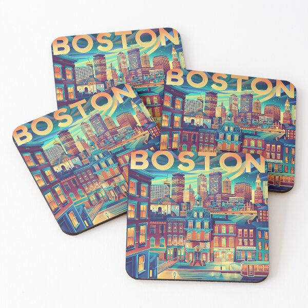 Item preview, Boston City Art Vintage Boston Poster designed and sold by nomiraclehere.