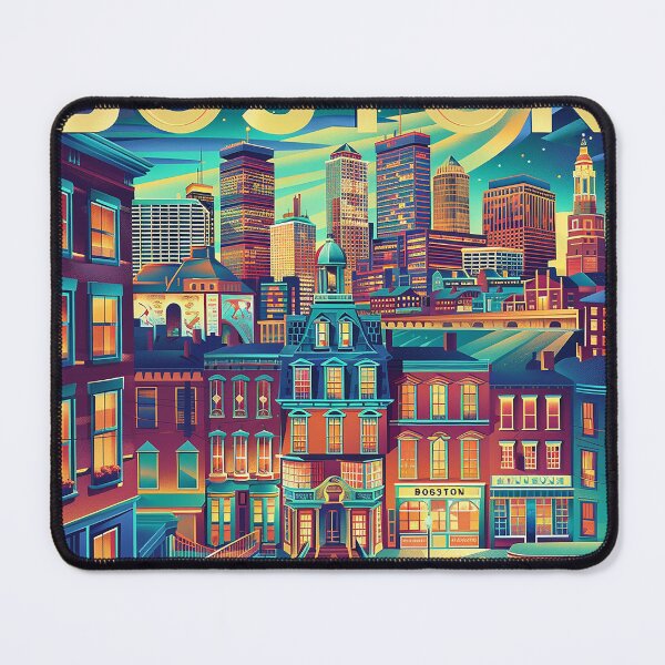 Item preview, Boston City Art Vintage Boston Poster designed and sold by nomiraclehere.