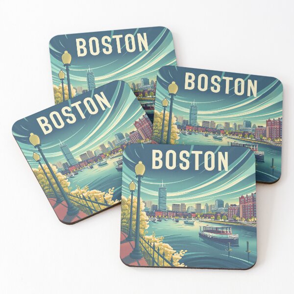 Item preview, Boston City Art Vintage Boston Poster designed and sold by nomiraclehere.