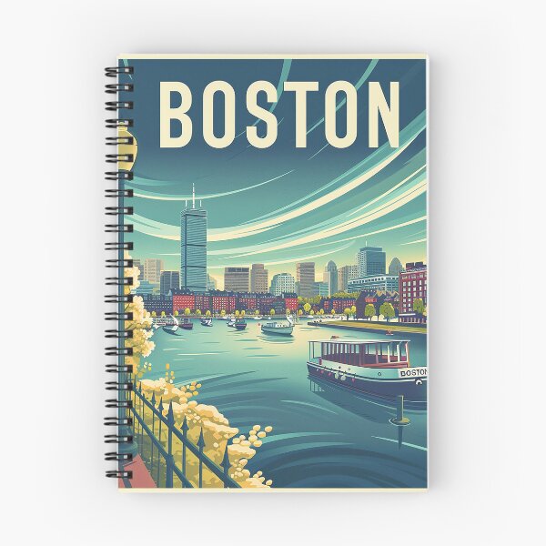 Item preview, Boston City Art Vintage Boston Poster designed and sold by nomiraclehere.