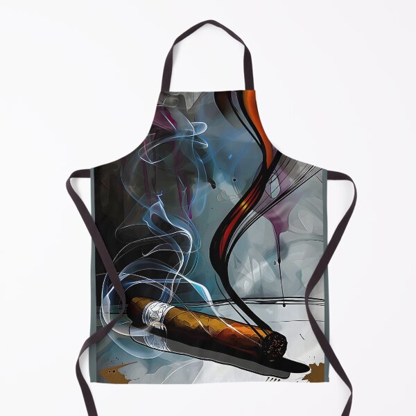 Item preview, Smoldering Cigar with Colorful Smoke Swirls - Abstract Patterns and Dripping Wash Effects designed and sold by OlfactoART Studio.
