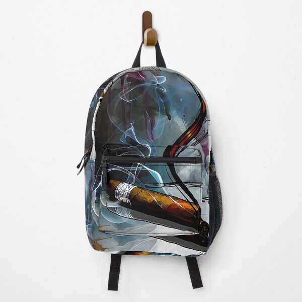 Item preview, Smoldering Cigar with Colorful Smoke Swirls - Abstract Patterns and Dripping Wash Effects designed and sold by OlfactoART Studio.